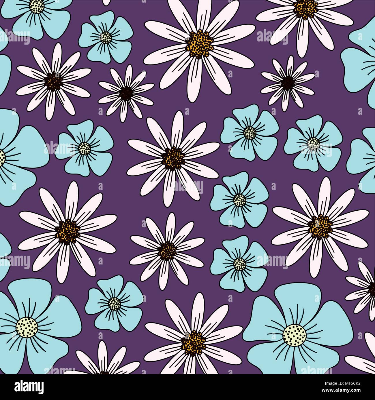 background of beautiful flowers, colorful design. vector illustration ...