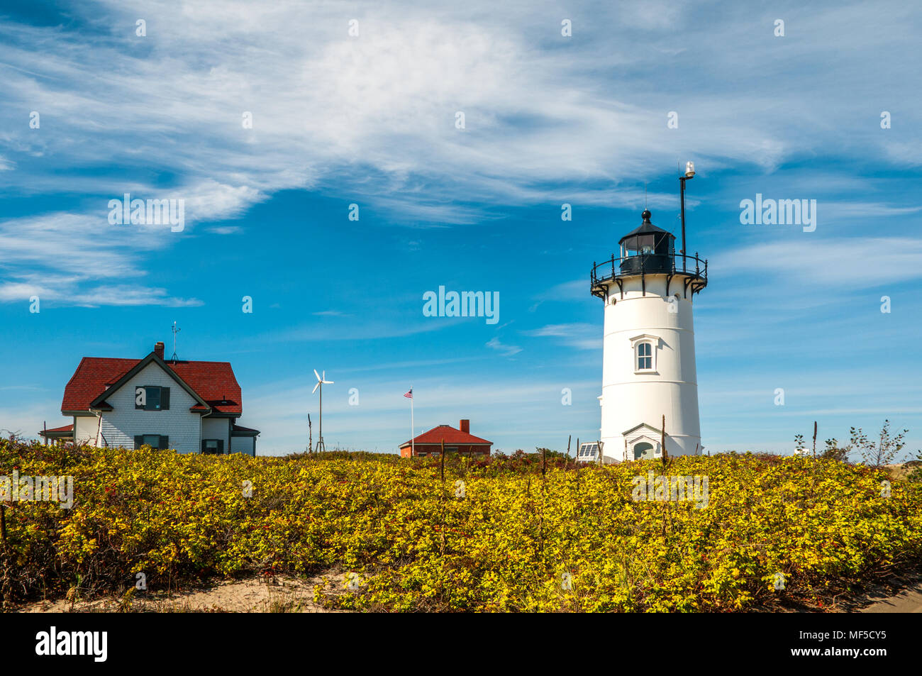 Race Point Lighthouse in Provincetown Massachusetts Stock Photo