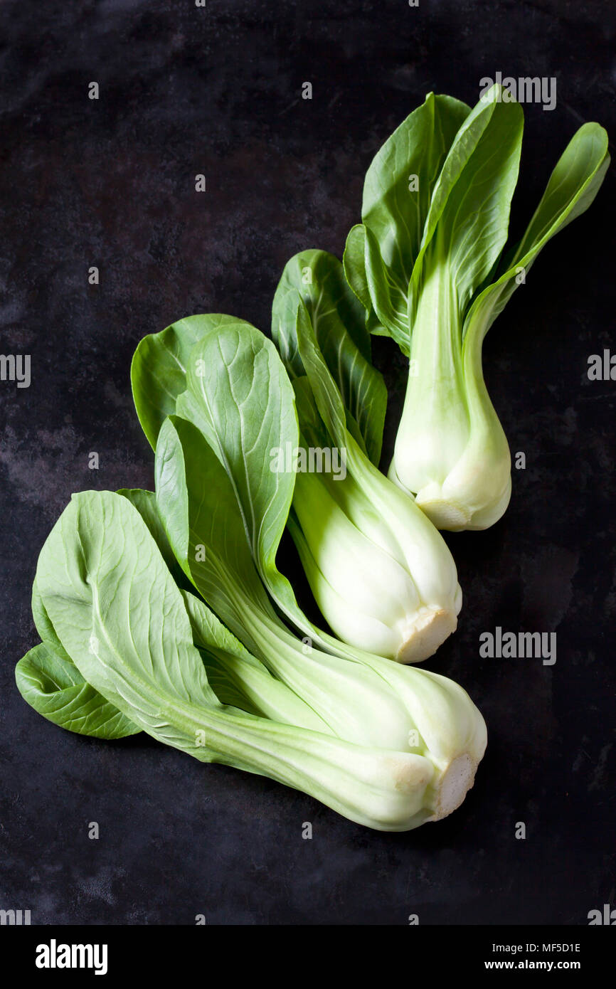 Chinese cabbage on dark metal Stock Photo