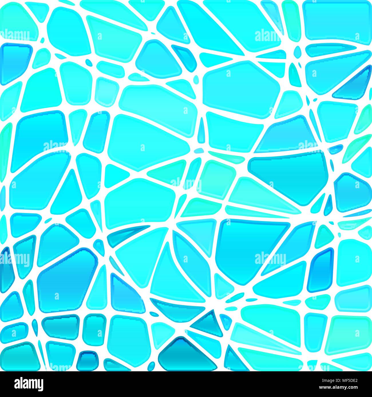 abstract vector stained-glass mosaic background - light and bright blue ...