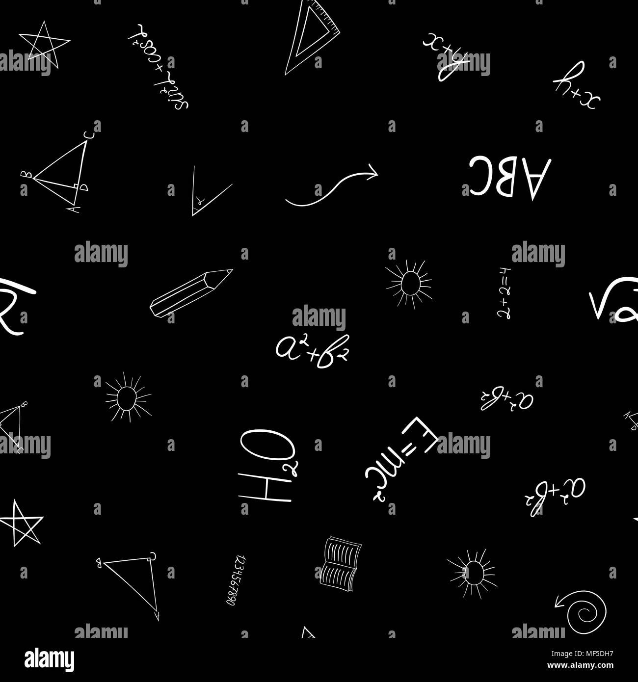 abstract vector school doodles seamless pattern Stock Vector Image ...