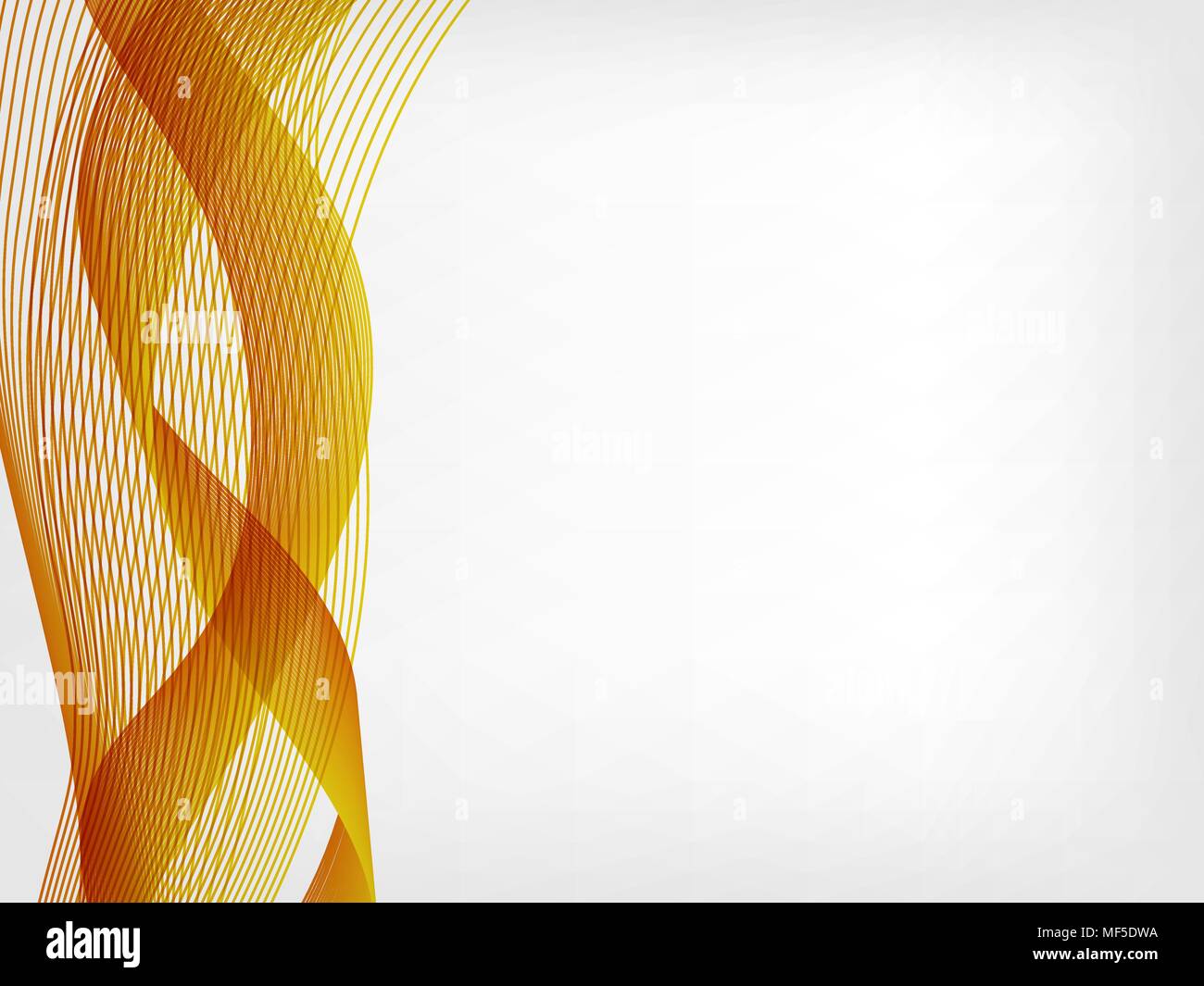 abstract vector waved line background golden yellow Stock Vector