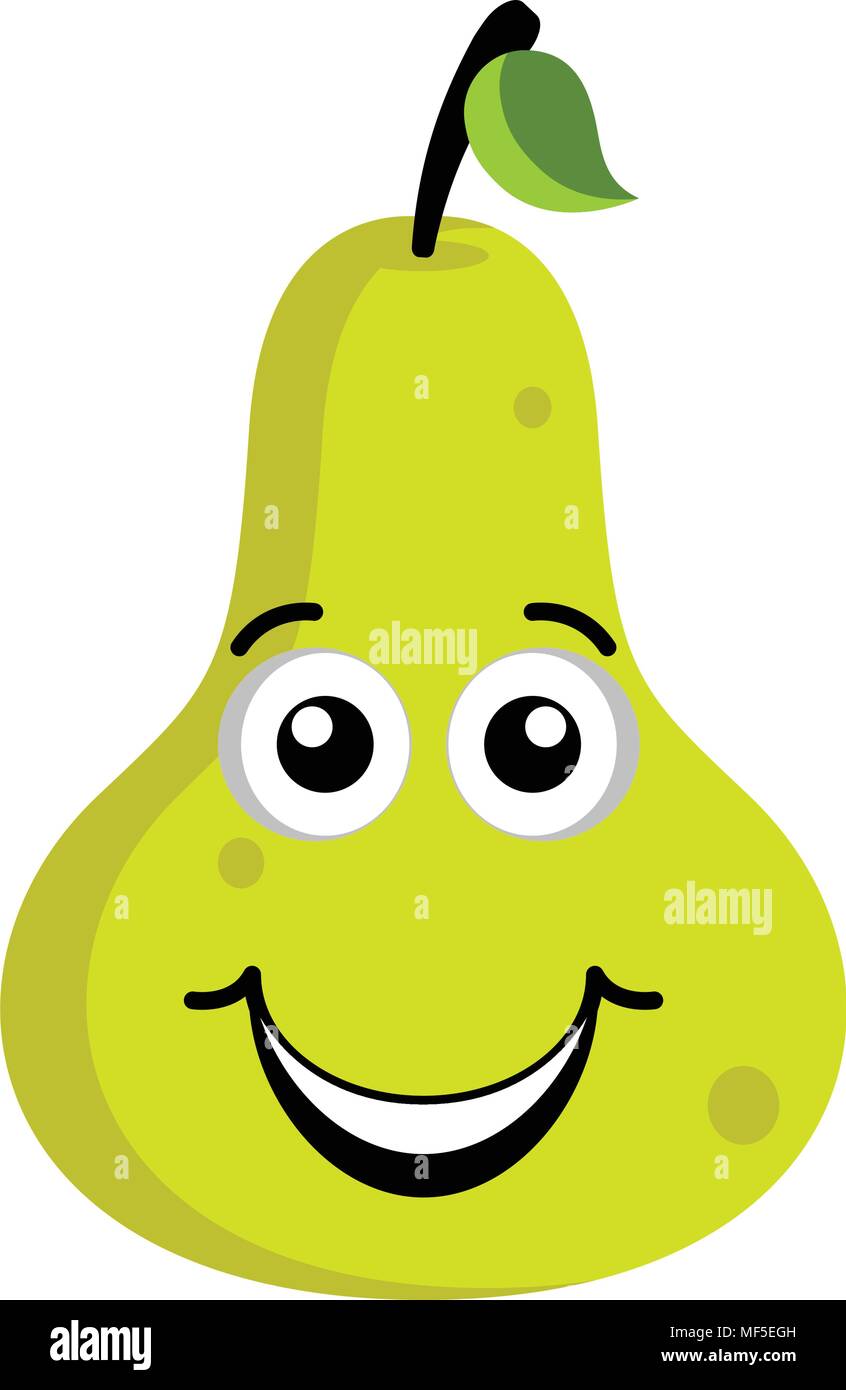 Happy pear emoticon Stock Vector Image & Art - Alamy