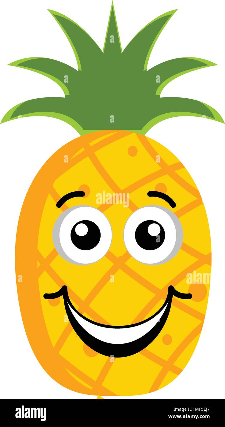 Happy pineapple emoticon Stock Vector Image & Art Alamy