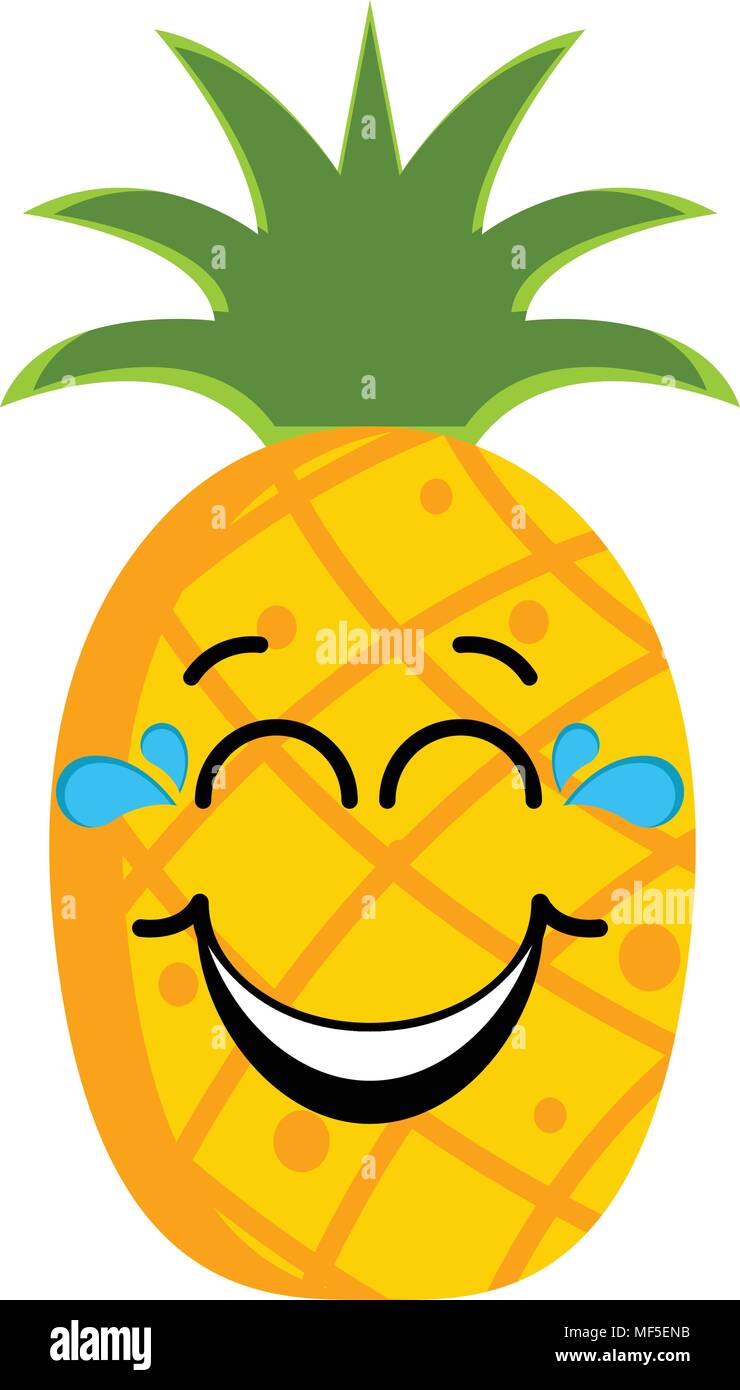Happy pineapple emoticon Stock Vector Image & Art Alamy