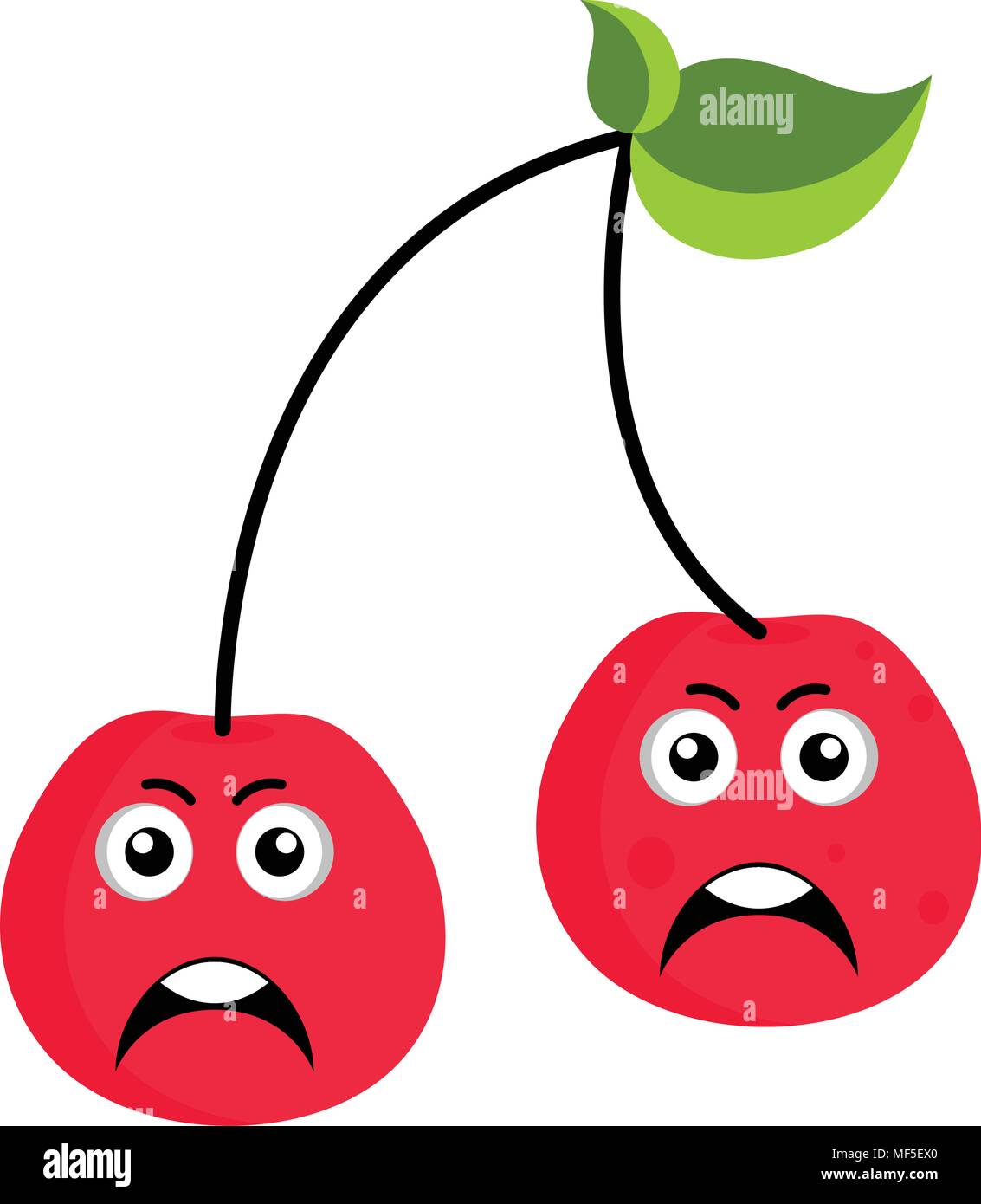 Angry cherry emoticon Stock Vector Image & Art Alamy