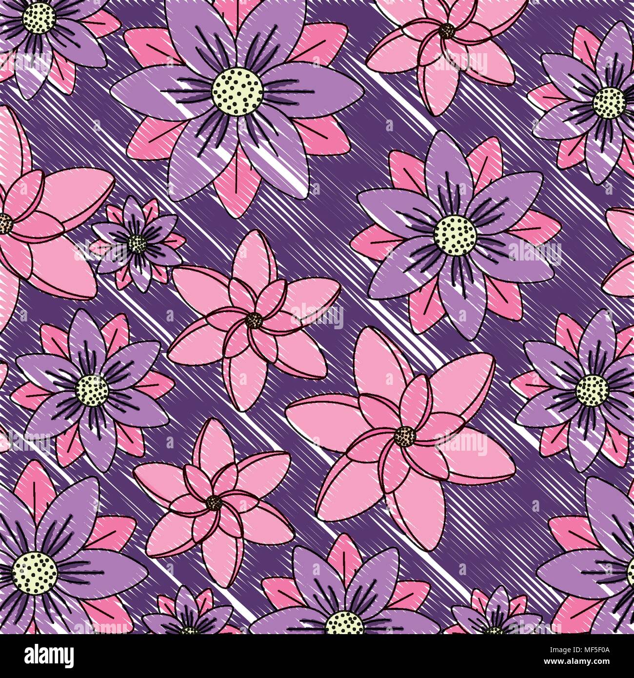 background of beautiful flowers, colorful design. vector illustration ...