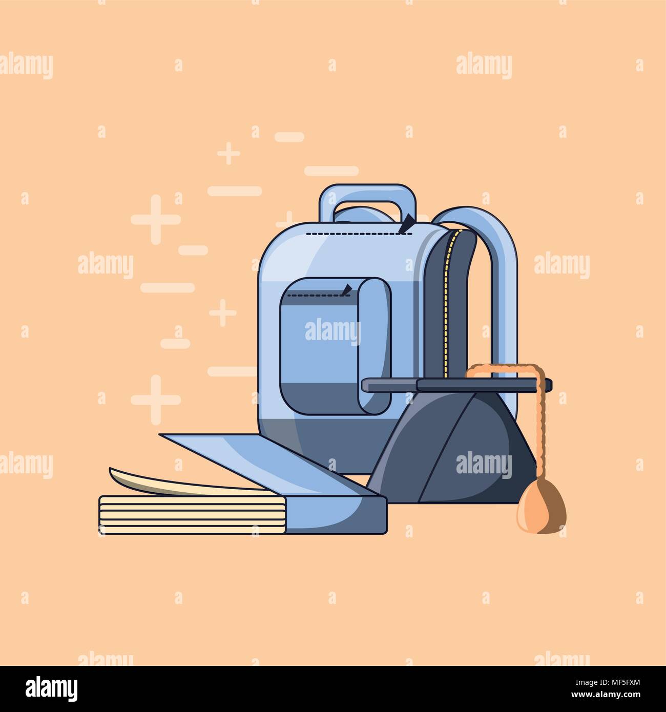 Graduation Pattern Print Backpack