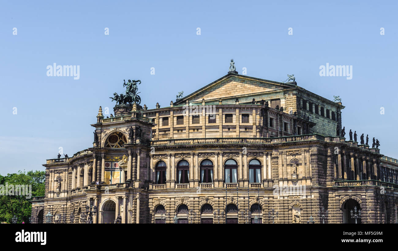 The Semperoper, the opera house of the Sachsische Staatsoper Dresden