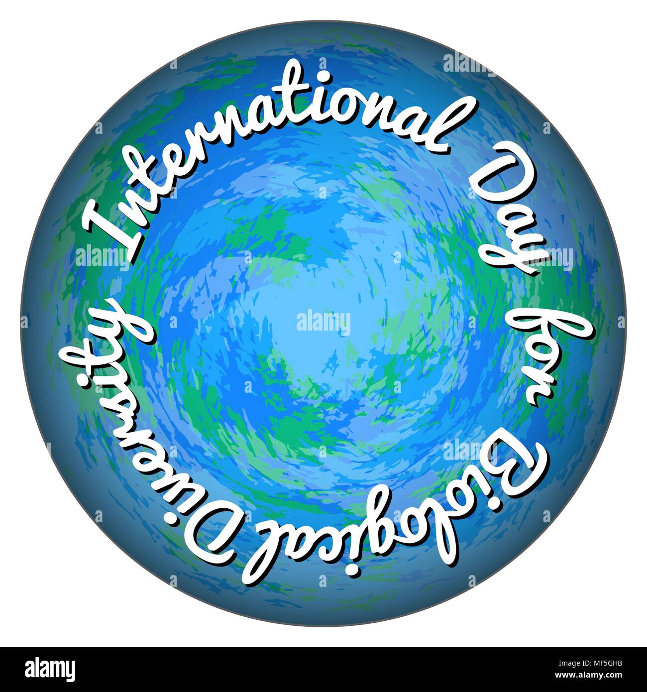 International Day for Biological Diversity. The concept of ecological holiday. Convex image of