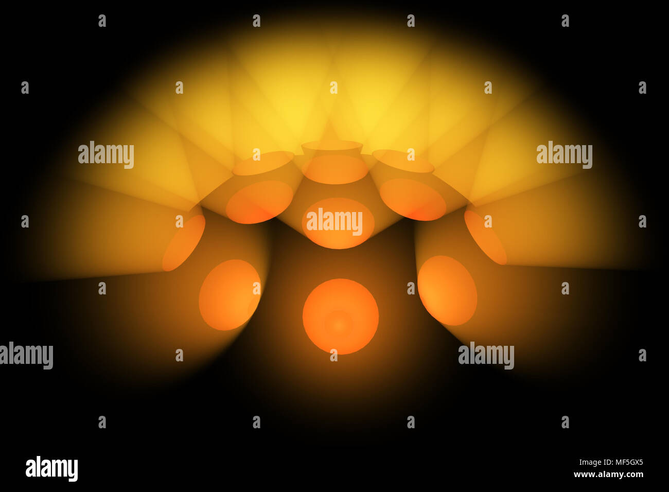 3d dome light illumination, dark background Stock Photo Alamy