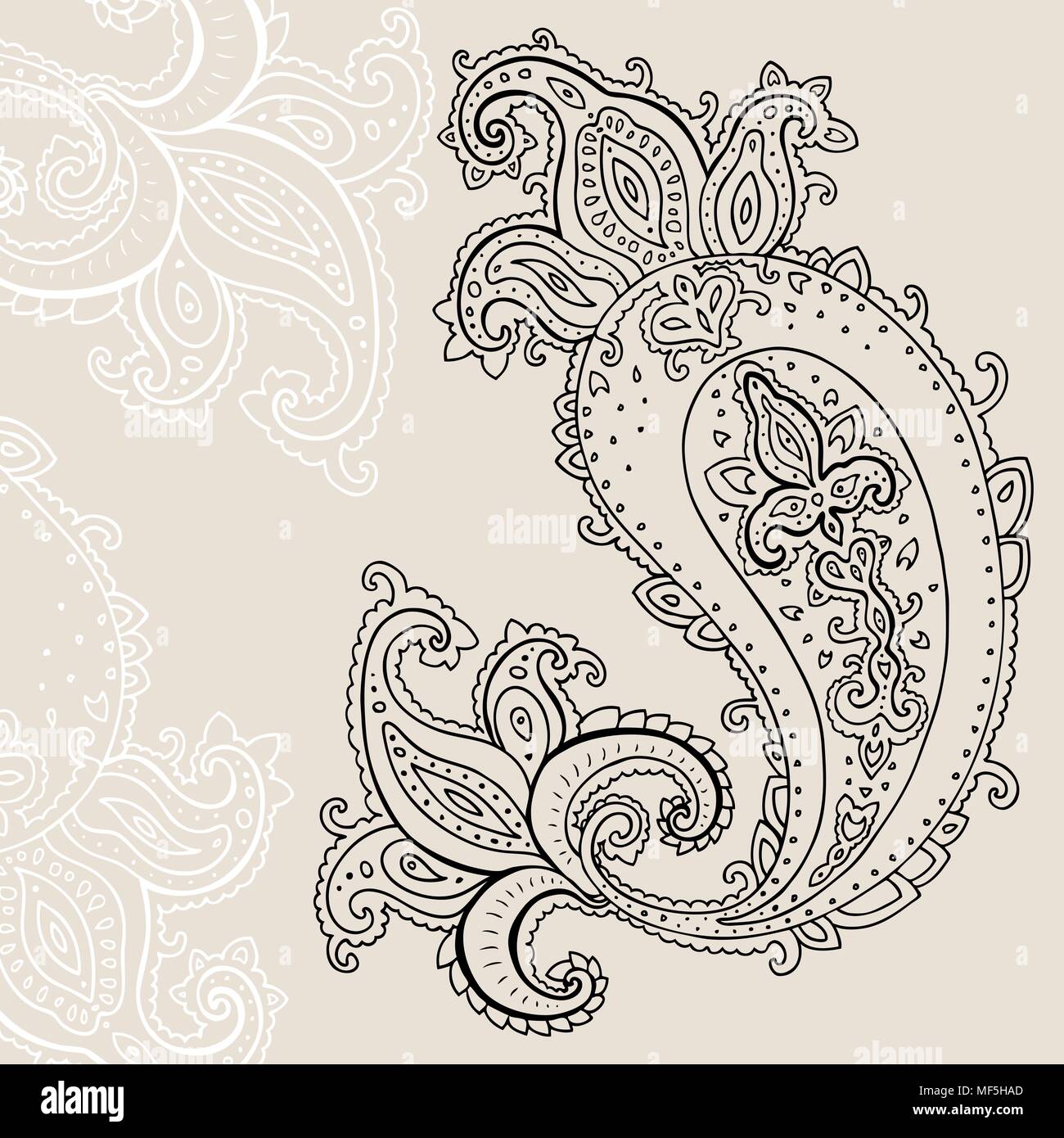 Hand Drawn Paisley ornament Stock Vector Image & Art - Alamy