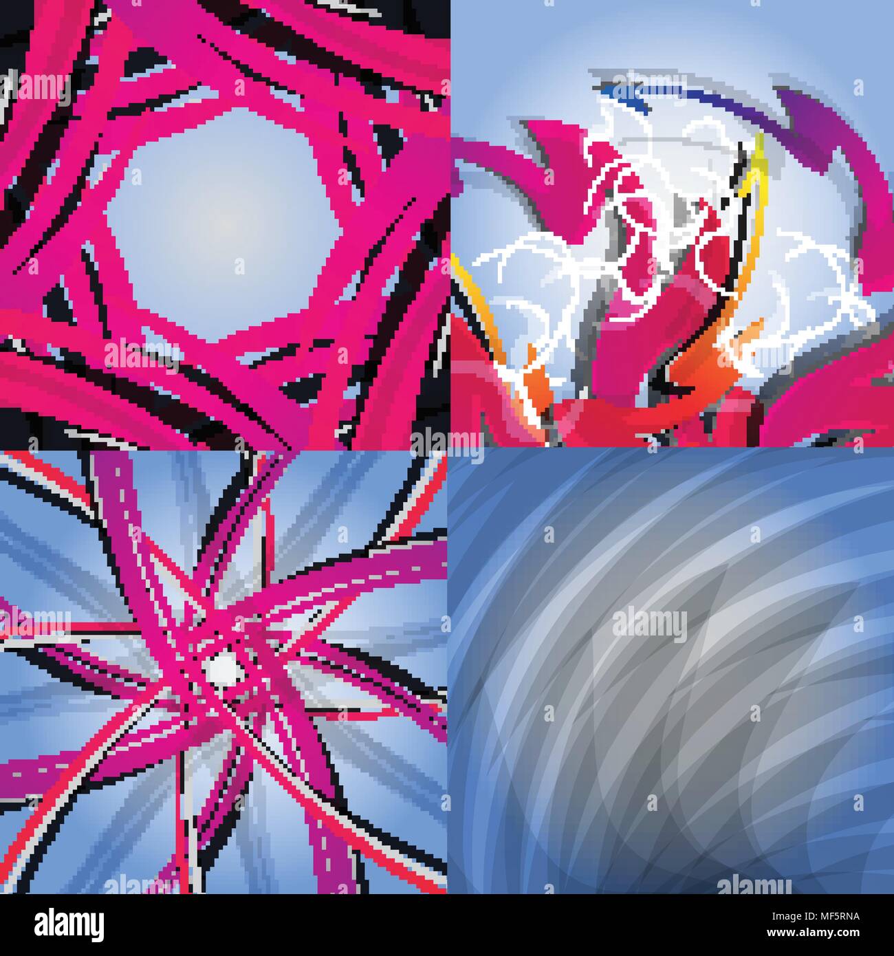 Set of abstract rainbow colored backgrounds with swirl. Vector ...