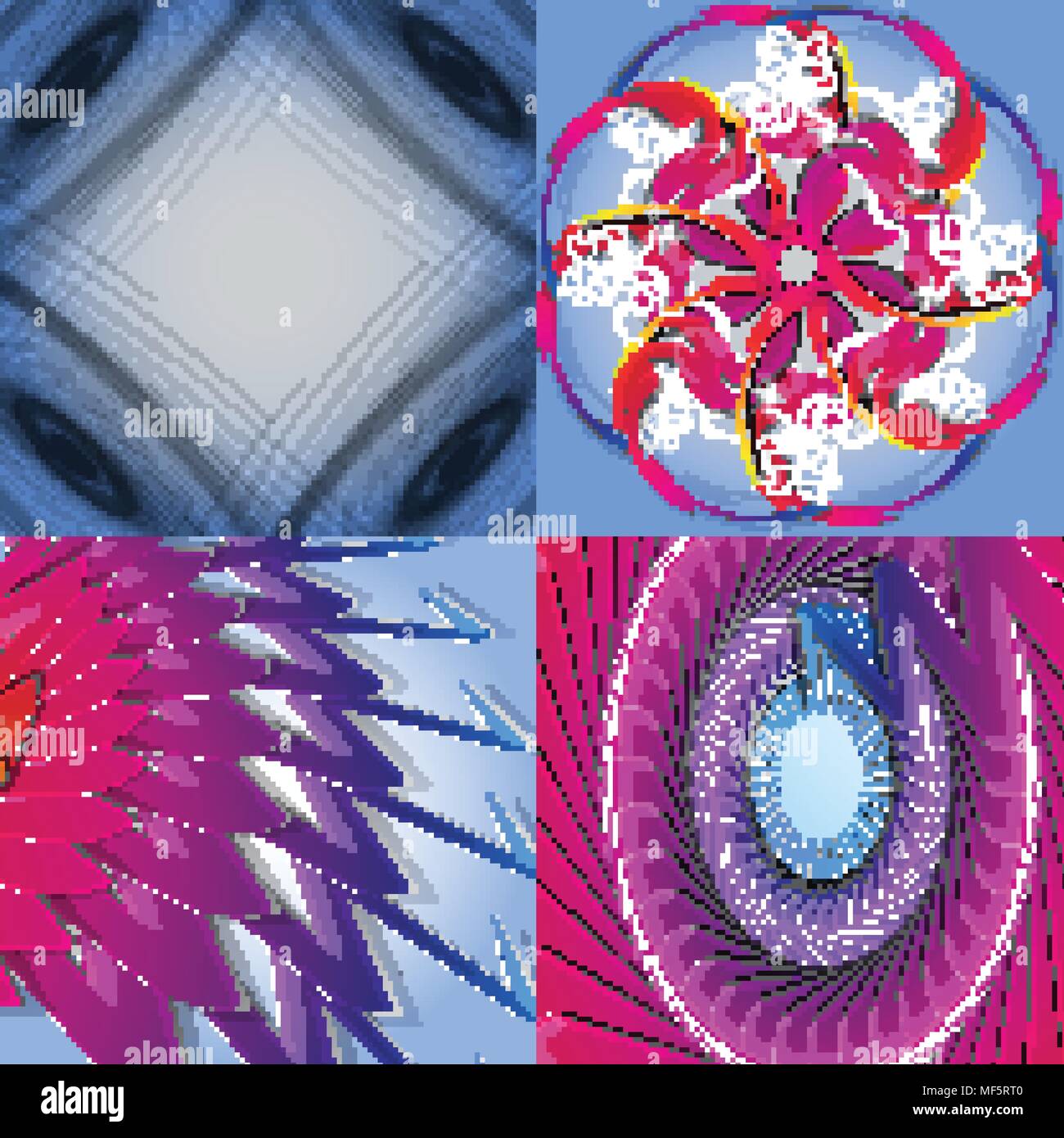 Set of abstract rainbow colored backgrounds with swirl. Vector ...