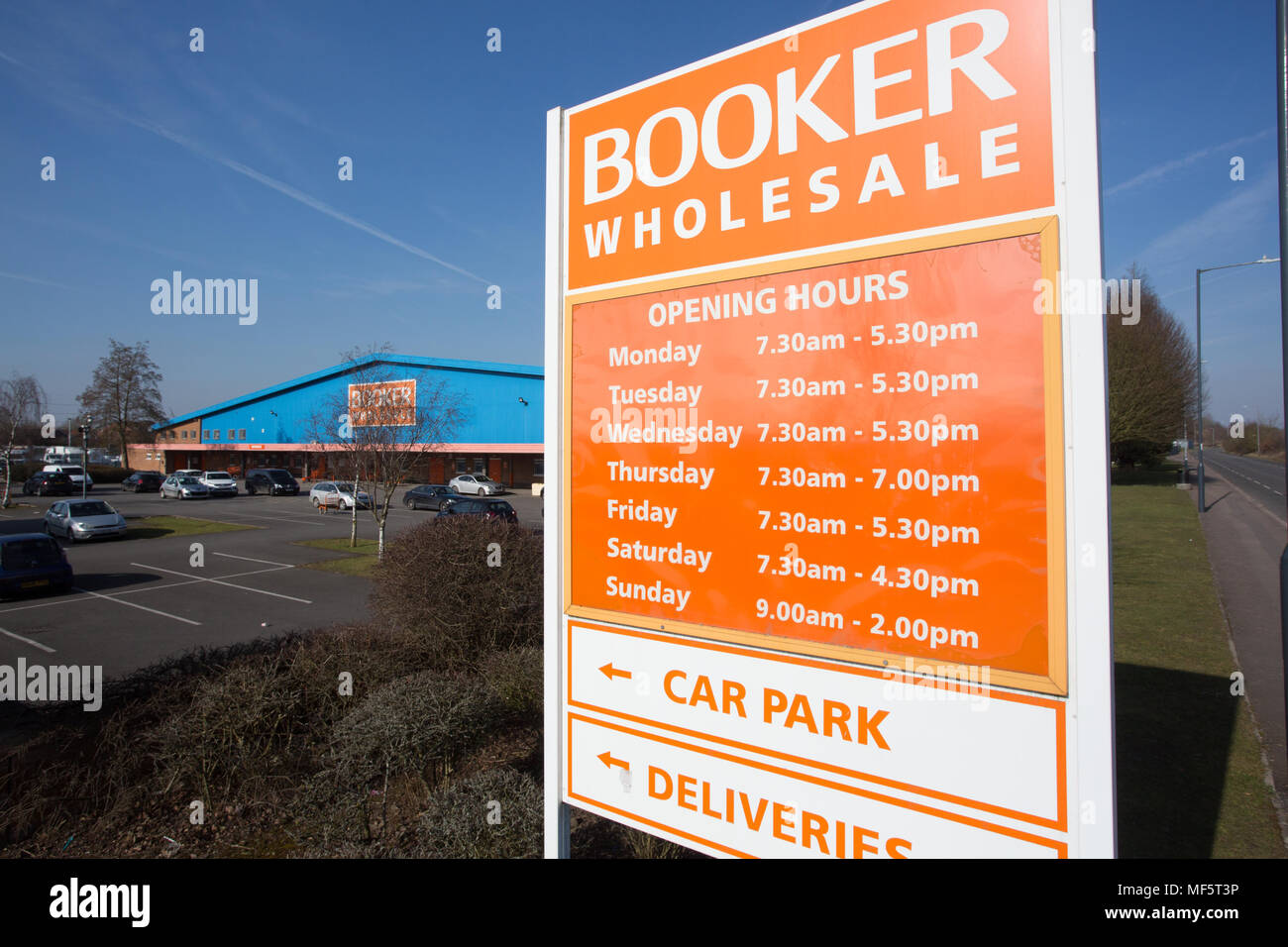 Booker Wholesale signage Stock Photo