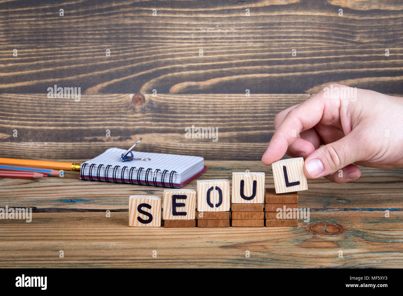 Seoul, a city in South Korea where many millions of people live Stock