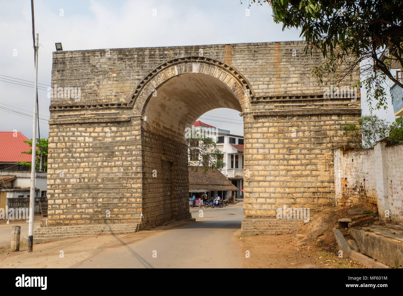 Ba Daeng Gate is the last remaining gate to Kyaing Tong city, Myanmar Stock Photo