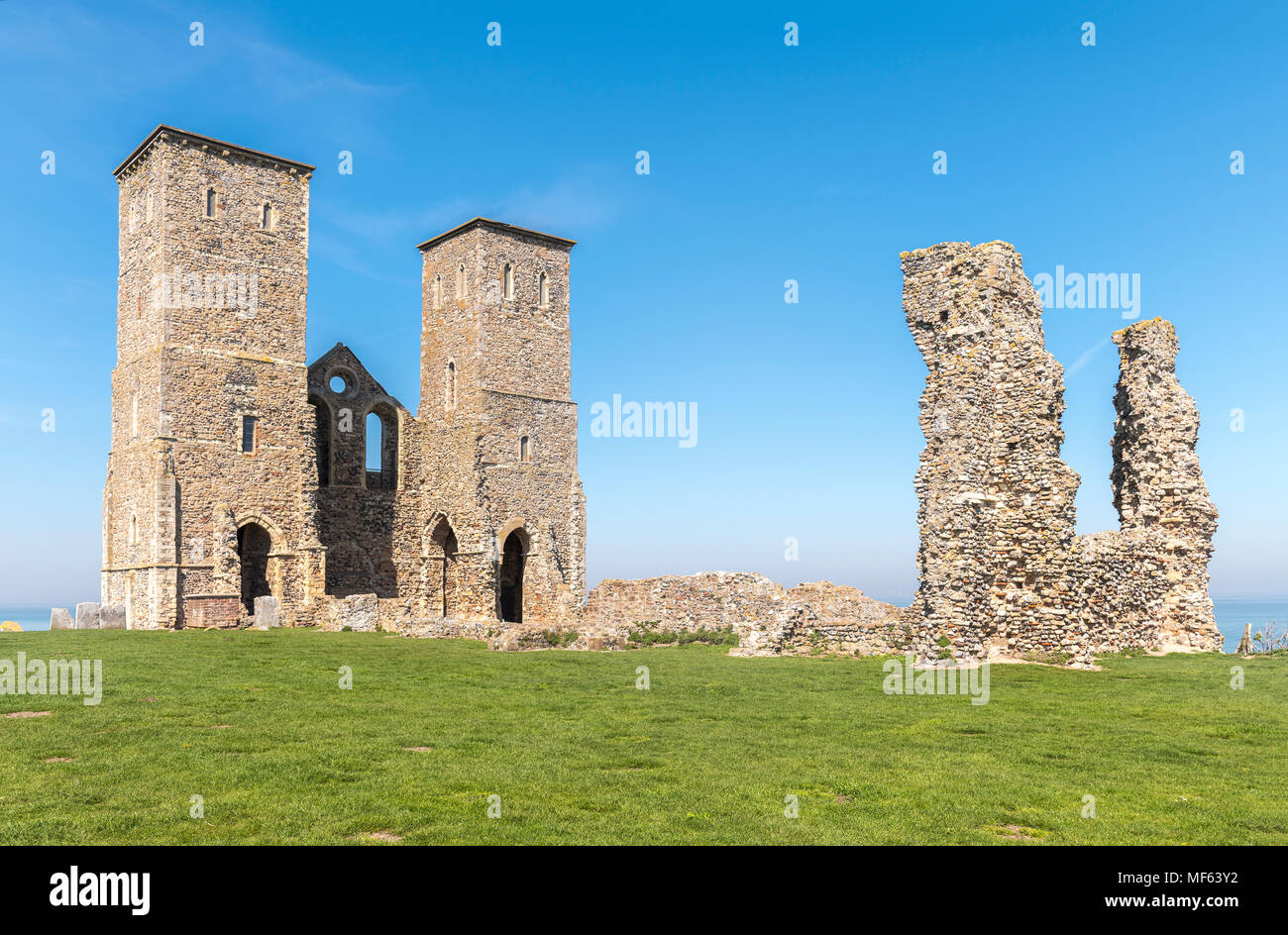 Reculver towers near Herne bay, Kent, UK Stock Photo - Alamy