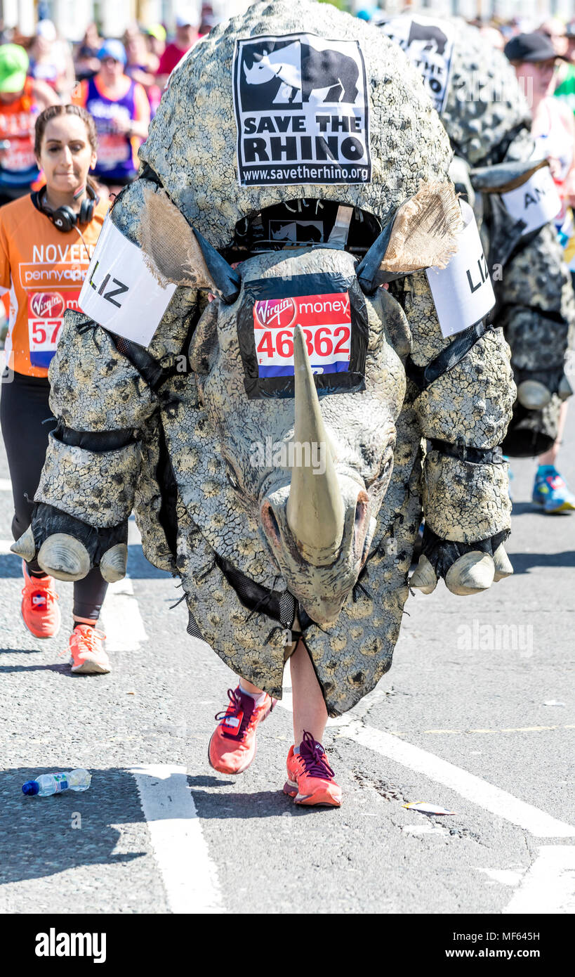 Fun Runner Running For Charity At The 2018 Virgin Money London - fun runner running for charity at the 2018 virgin money london marathon
