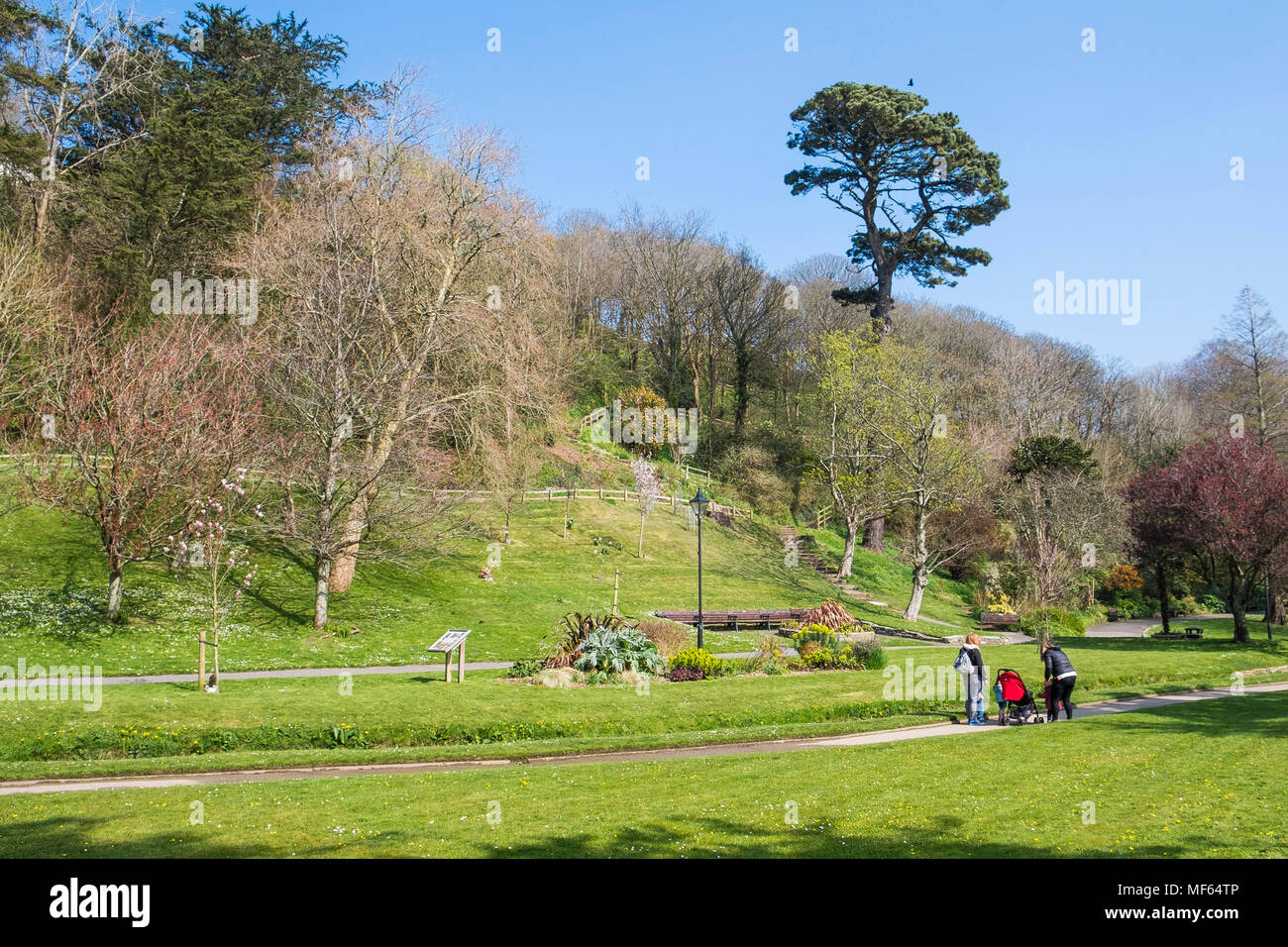 Trenance Gardens in Newquay Cornwall Stock Photo Alamy