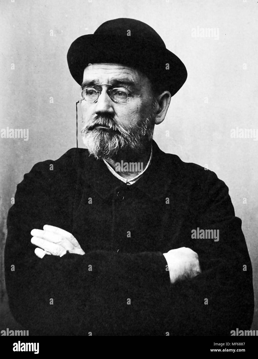 Emile Zola 1840 1902 romanziere francese di schizzo di olio di stile  moderno illustrazione Foto stock - Alamy