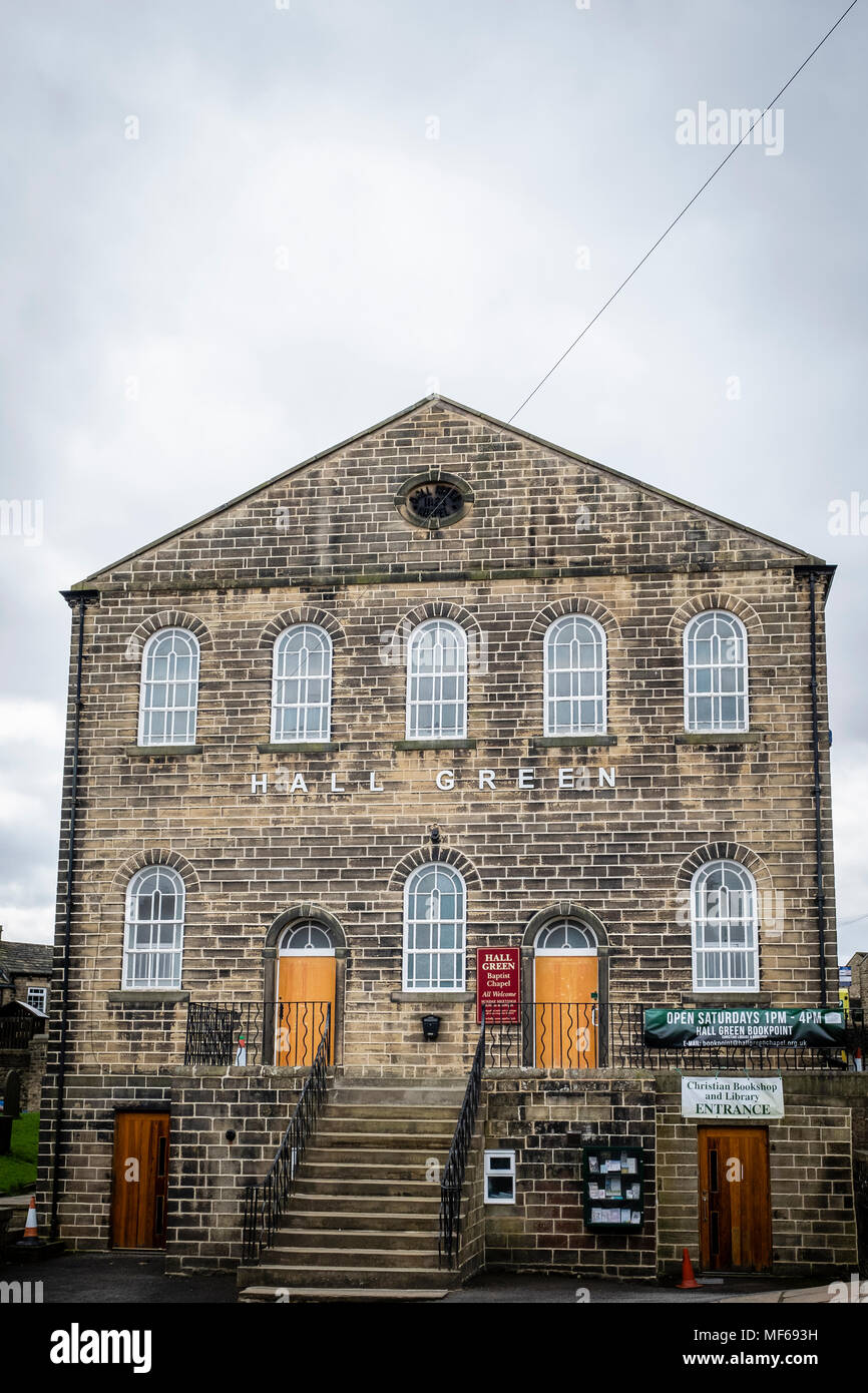 Hall Green Baptist Chapel, Haworth, West Yorkshire, England Stock Photo