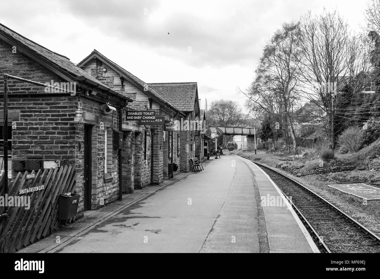 Haworth Train Station on the Keighley Worth Valley Railway line Stock