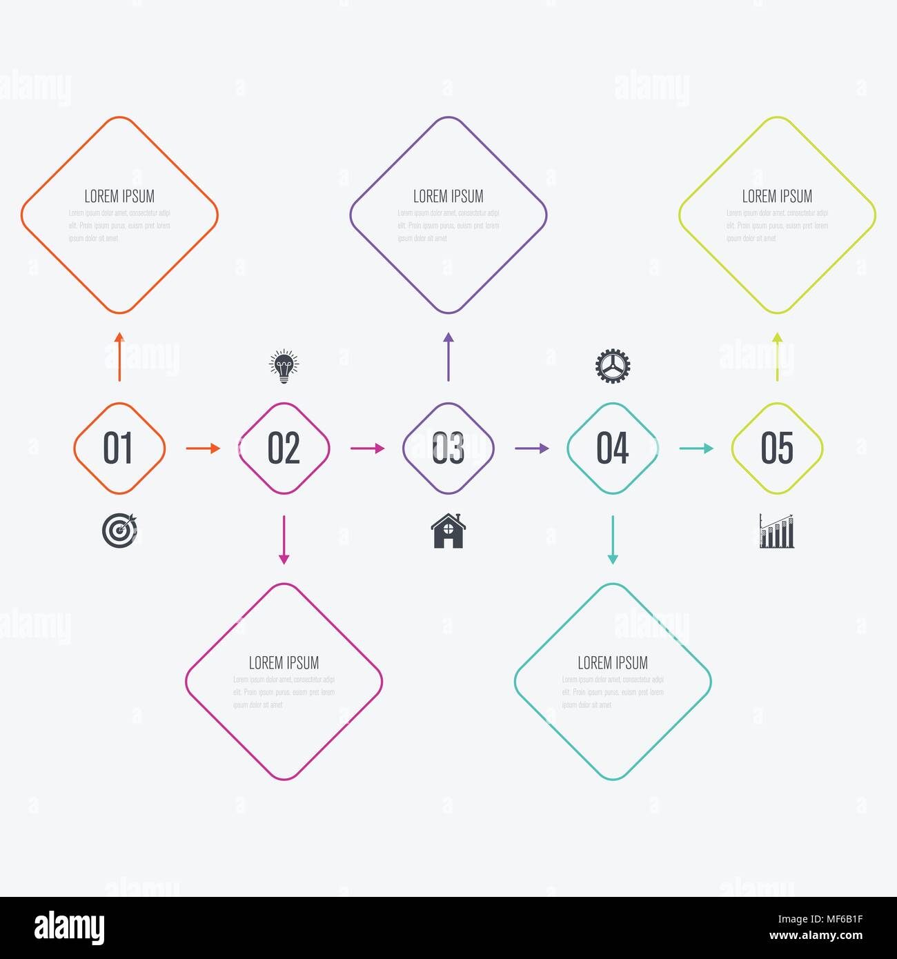 Vector illustration infographics 5 options Stock Vector Image & Art - Alamy