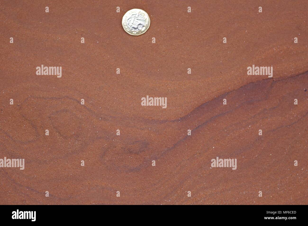 Intricate Convolute Bedding Pattern in Red Otter Sandstoe Formation