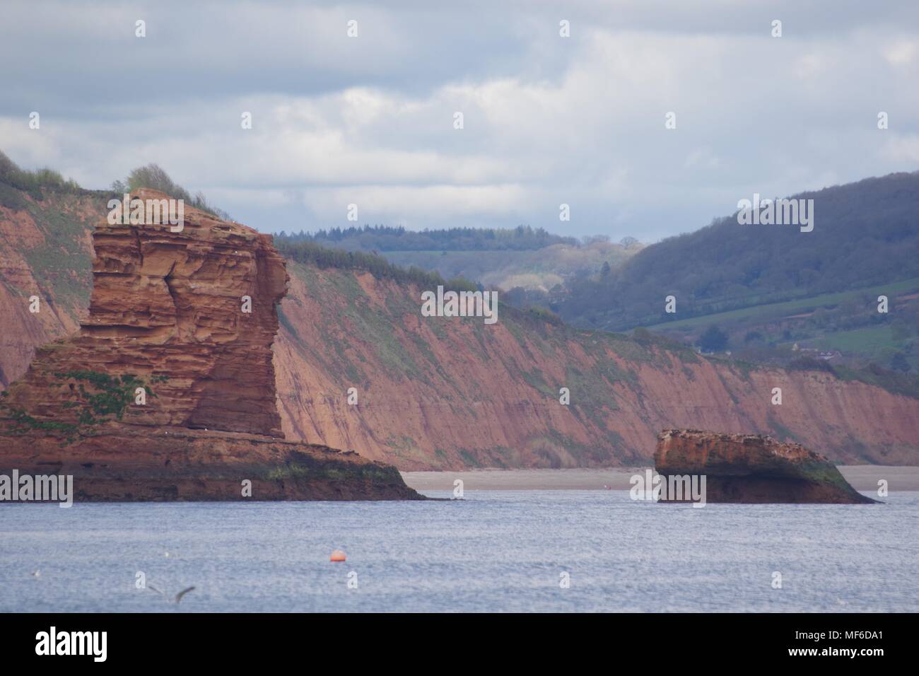 Red Otter Sandstone Of High Peak Hill And Sea Stacks Geology Of The