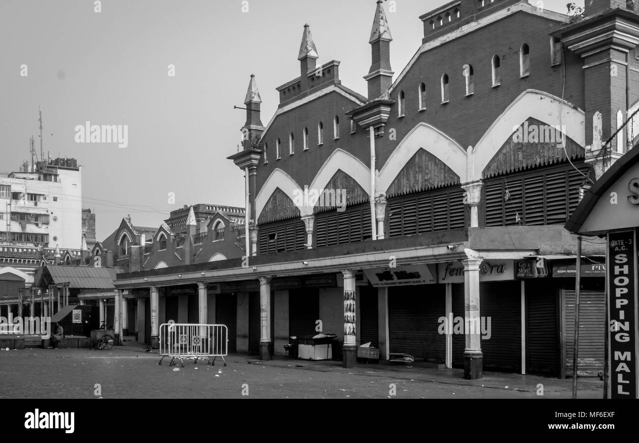 KOLKATA, INDIA - 18 March 2018 : The Sir Stuart Hogg Market better known as New Market located at 19, Lindsay street is one of Kolkata's most popular  Stock Photo