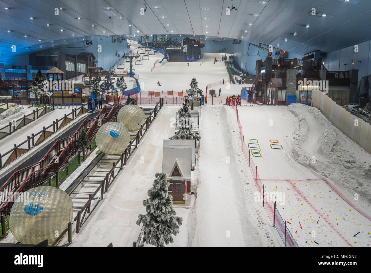 The Ski Dubai indoor ski facilities in the Mall of the Emirates, Dubai