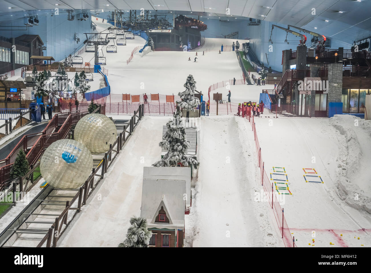 The Ski Dubai indoor ski facilities in the Mall of the Emirates, Dubai
