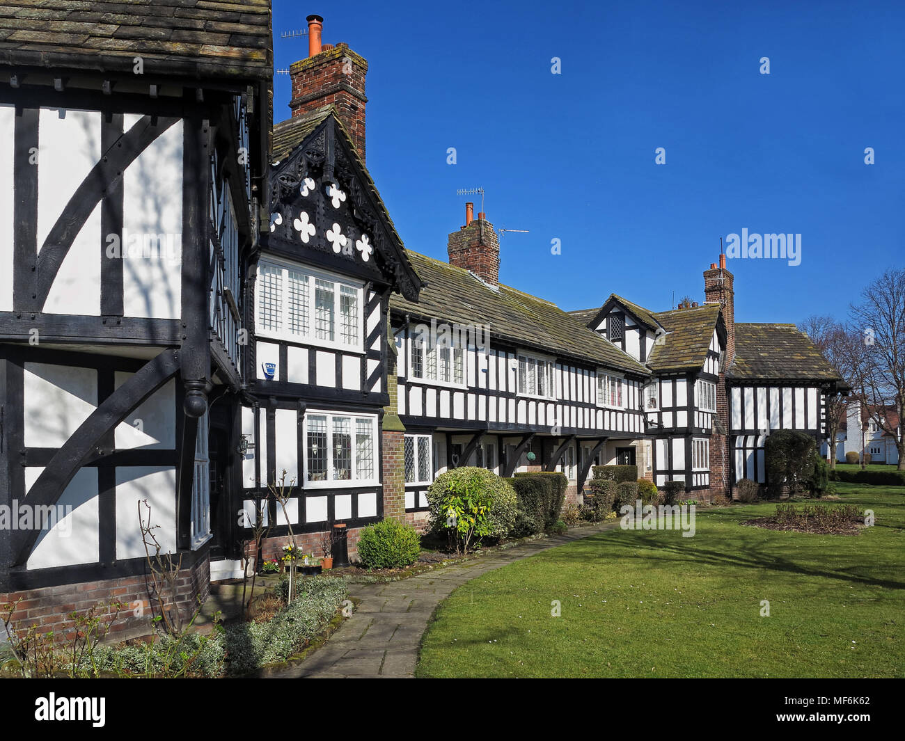 Tudor-styled property at Port Sunlight Stock Photo