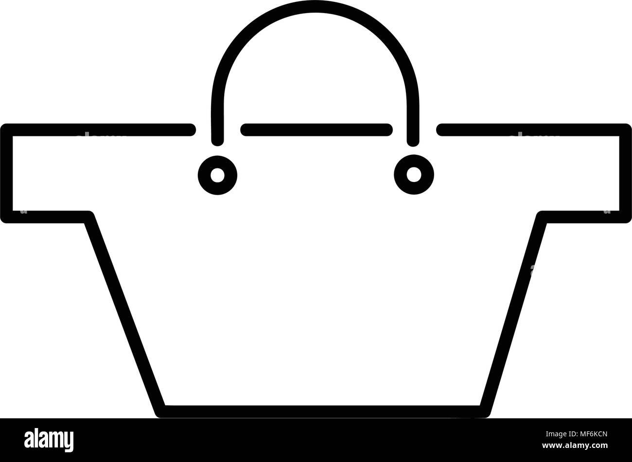 Shopping basket icon, isolated on white background Stock Vector