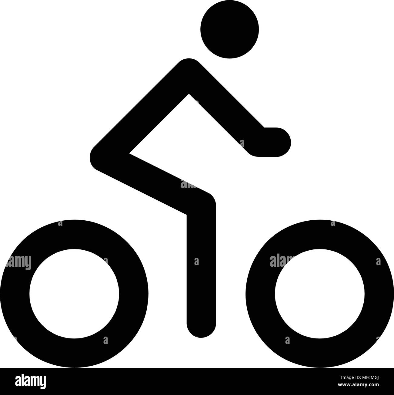 Outline of figure riding bike Black and White Stock Photos & Images - Alamy