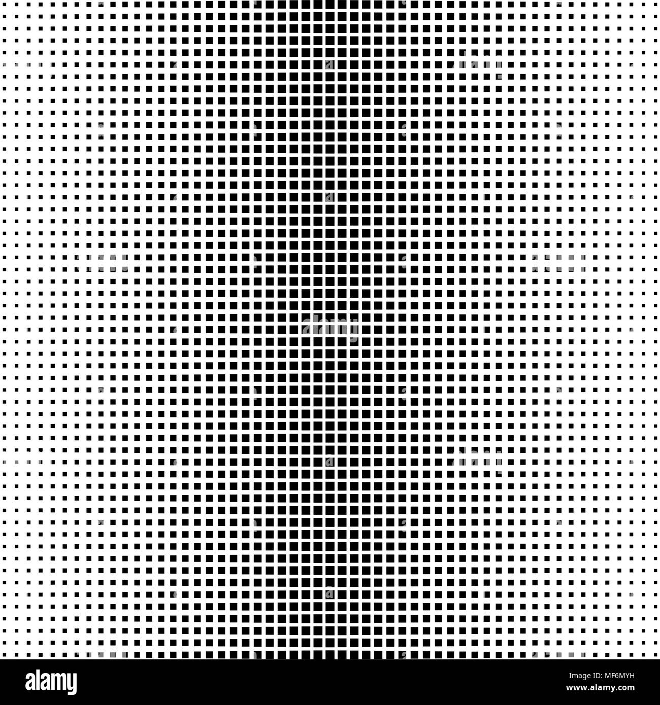 Halftone black and white square pattern. Vector seamless background ...