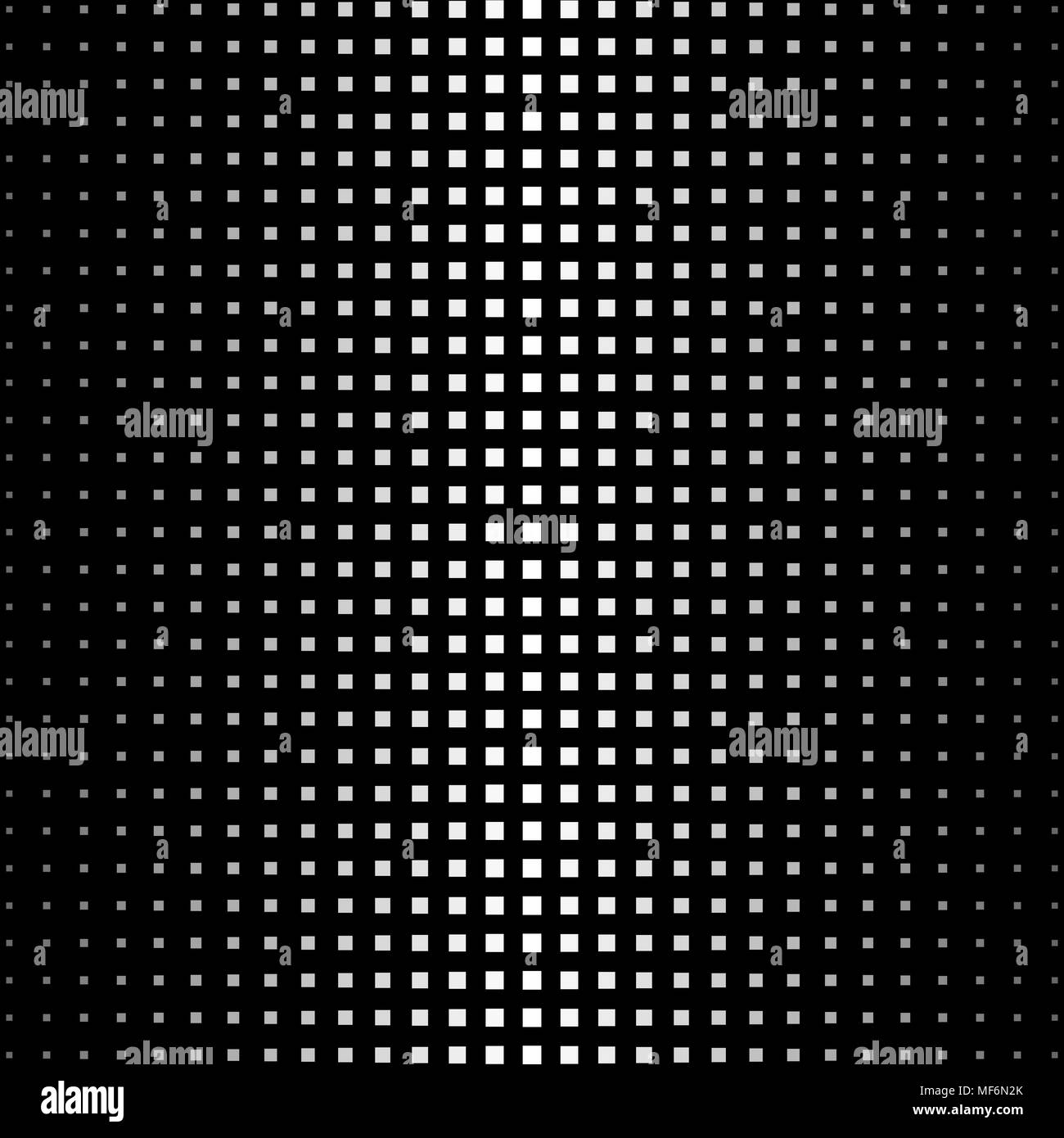 Halftone black and white square pattern. Vector seamless background ...
