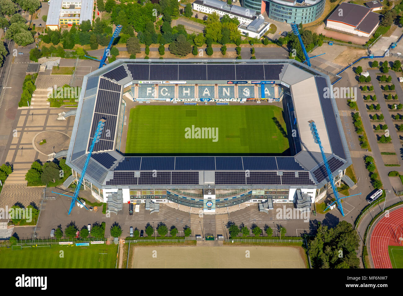 Ostsee Stadium, Stadium Bundesliga FC Hansa Rostock, Rostock, Mecklenburg-Western Pomerania, Germany Stock Photo