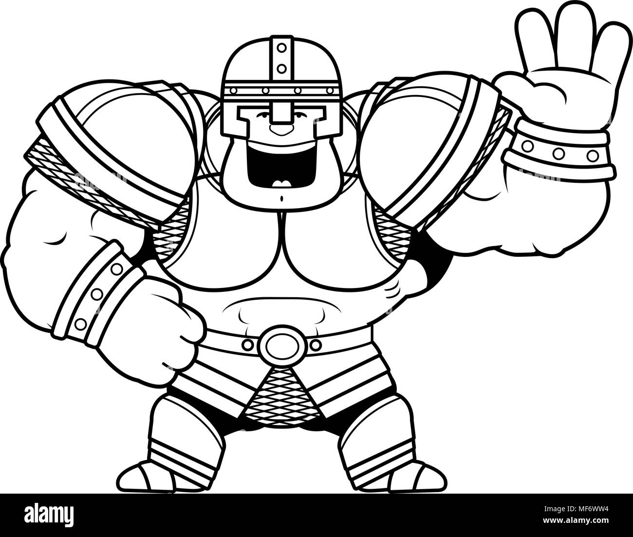 Cartoon warrior Black and White Stock Photos & Images - Alamy