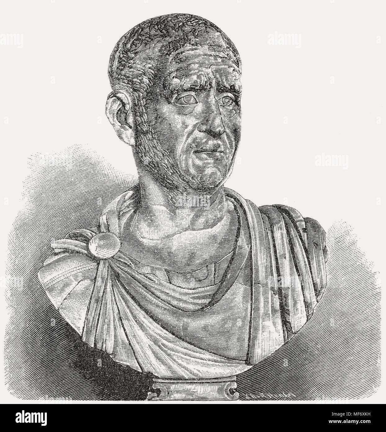 Trajan Decius, c. 201 – June 251, Roman Emperor Stock Photo