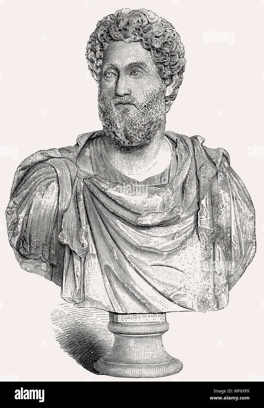 Commodus or Marcus Aurelius Commodus Antoninus Augustus, 161 - 192, Roman Emperor from 180 to 192 Stock Photo