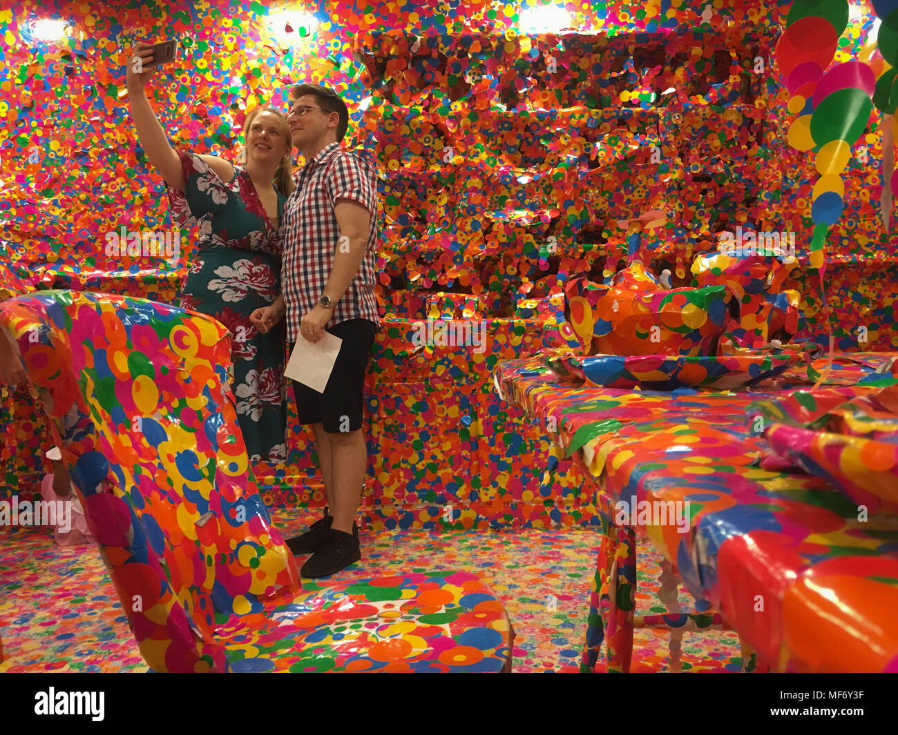 Yayoi Kusama's The obliteration room - QAGOMA Blog