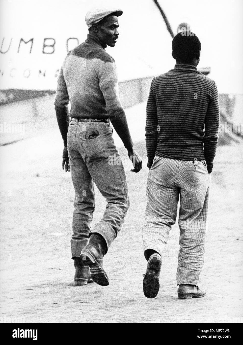 immigrants, mazara del vallo, sicily, 70s Stock Photo