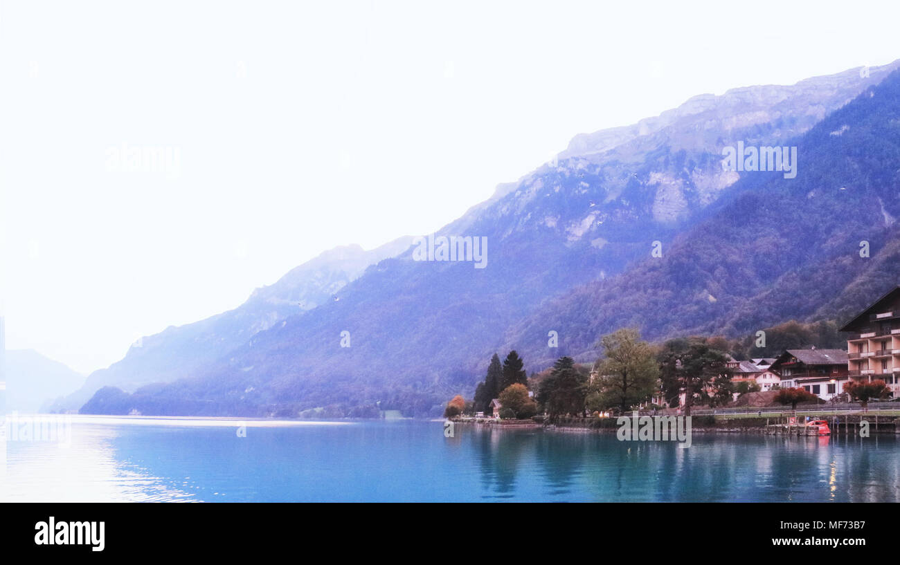 scenery of Lake Brienz in the district of Interlaken Stock Photo - Alamy