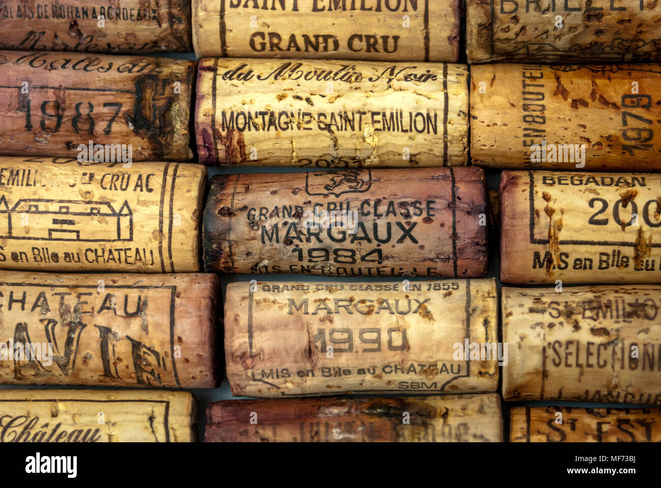 Corks of French wine Stock Photo Alamy