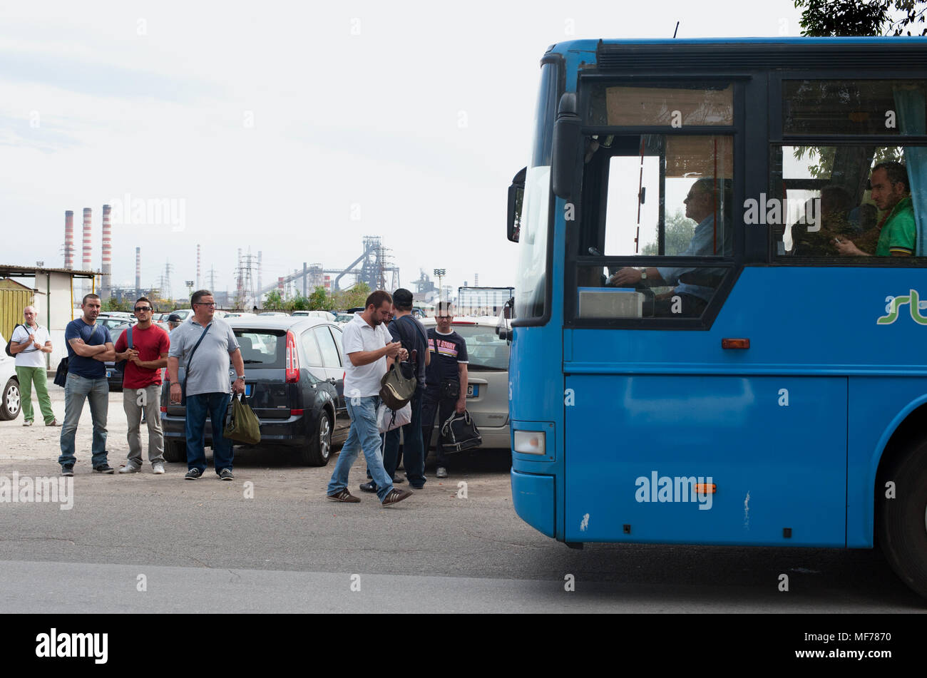 Taranto. ILVA steel factory. Italy. Stock Photo