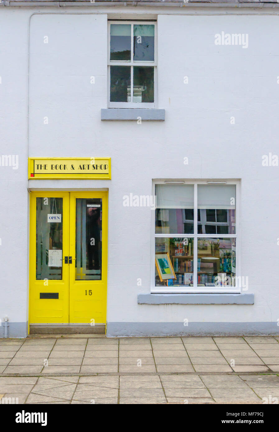 Front elevation of The Book & Art Shop in Gatehouse Of Fleet, Dumfries & Galloway, Scotland, UK Stock Photo