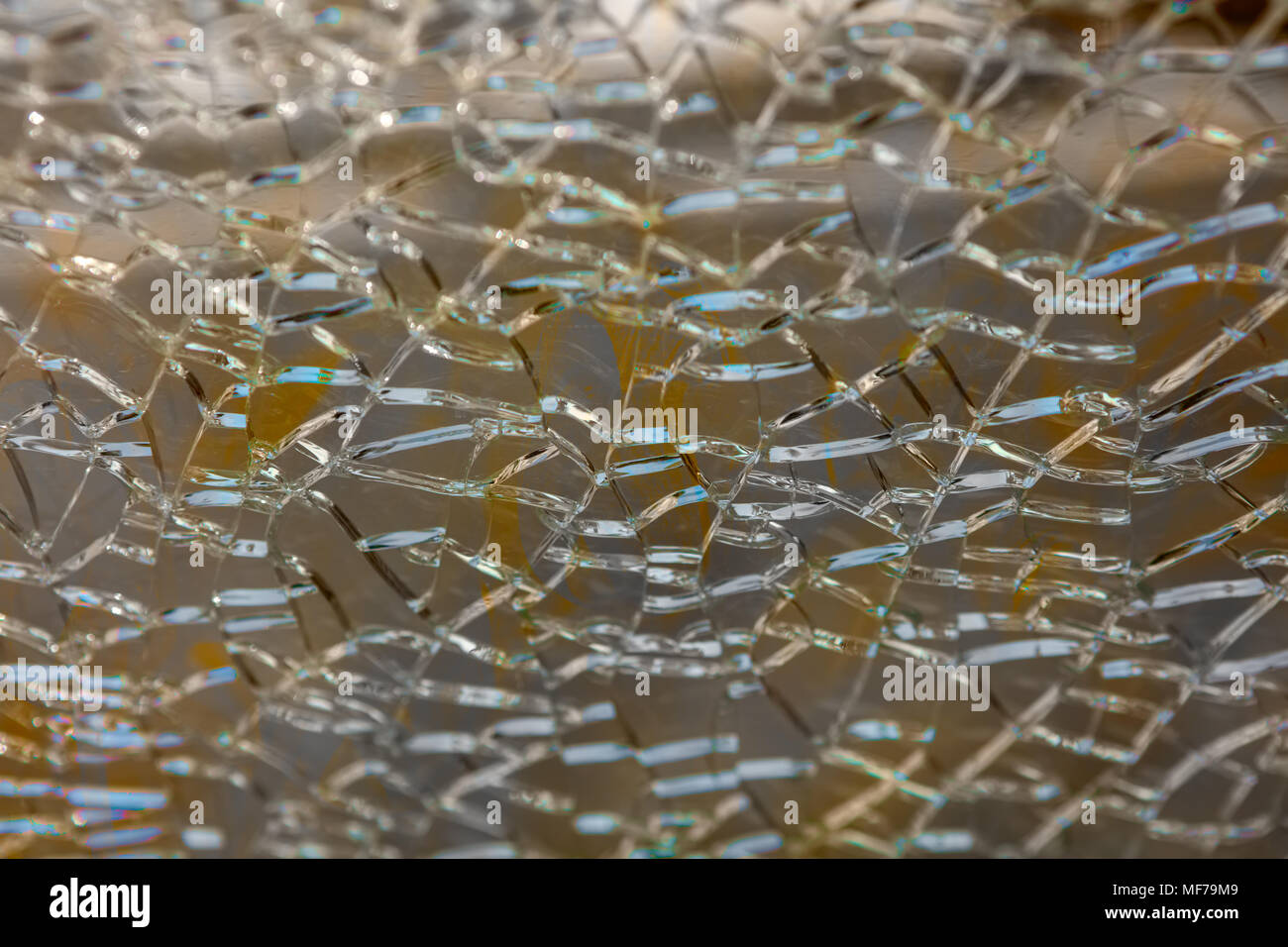 Broken Tempered Glass Close Up Background Of Glass Was Smashed Stock Photo Alamy