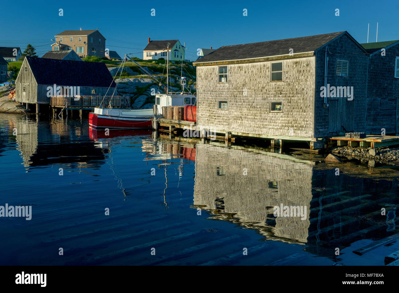 The fishing village of Peggy's Cove in rural Nova Scotia. Stock Photo